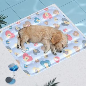 Sommerkühlung Haustierhundmatte Eispolster schlafende Quadratmatten Katzen Zwinger Bettdecke 240416