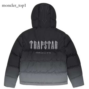 Trapstar Tracksuit 2024 New Men's Jacket Winter Warm Fashion Classics Trapstar London Hoodie Löstagbar Hooded Down Jacket Black Red Brodered Letter Coat 7333