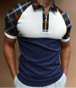 Mens Polos Designer Summer Polo Shirt Casual Streetwear Stripe Print Shirts Tops Brand Short Sleeve Zipper Tee Men Clothes L1578