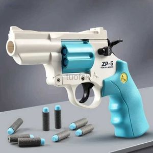 Gun Toys Manual ZP5 Revolver Pistol Soft Dart Bullet Launcher Toy Gun Outdoor Game Airsoft Shooter Pistola For Boys Birthday Present 240417