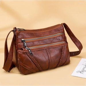 Bag Fashion Soft Leather Vintage Designers Luxury Handbags Women Shoulder Female Small Crossbody Messenger Bags