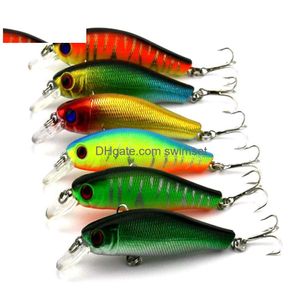 10 Pieces/Lot 8.5Cm/3.35In 8.9G/0.314Oz Sea Rock Fishing Lures Bass Jig Minnow Baits Crankbait Hook Drop Delivery Dhjuu