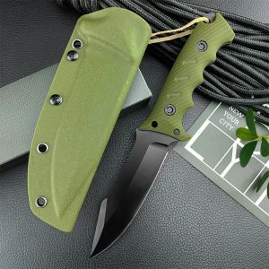 Hunter with Kydex Sheath Tactical Fixed Knife 8Cr13Mov Blade G10 Handle Outdoor Hunting Camping Knives Military Self-defense EDC Tool