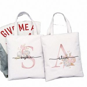 persalized Wedding Shoulder Bag Maid of Hor Custom Name Handbag Bridal Bachelorette Party Gifts Bride Bridesmaid Tote Bags P5Pq#