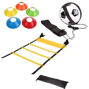 Football Speed Agility Ladder With Soccer Ball Juggle Bag Auxiliary Circling Training Belt Football Training Disc Cones Obstacle 240416