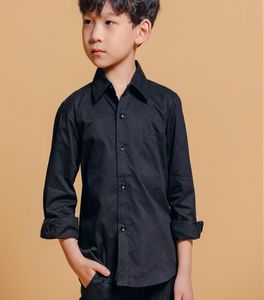 2021 kids039 Shirts dresses in autumn and winter pure black long sleeve flowers children039s wear accessories childrens0395272735
