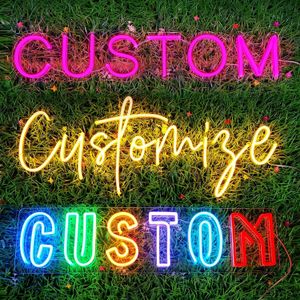 Neon Sign Custom Can Personaliserade dekorationer utomhus inomhus USD för bröllopsfestföretag LED LEVERSKRAFT 240415