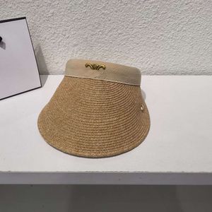 المصمم الفارغ CE Sun Hat Top Summer Protection Thading Womens Hair Style Straw منسوج جديد الكل في واحد لا يتجاوز شائع على الإنترنت NVSF نفس NVSF