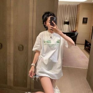 Miumiues T-shirt Designer Luxury Fashion Womens T-Shirt Spring/Summer Letter Sweet Style Short Sleeved T-shirt Casual Versatile Top Trend