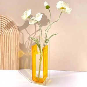 Vasen Langlebige Acrylvase Moderne elegante Blume für Home Office Decor Esstisch Herzstück Herzstück