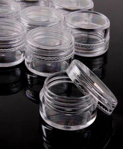 100pc 235G Próbka Clear Cream Jar Mini Butelki kosmetyczne Pojemniki Przezroczysty garnek do paznokci Mały czysty puszka dla 9810404