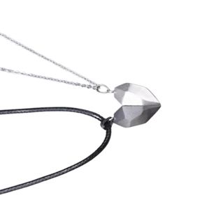 Två själar One Heart Pendant Halsband för par som önskar Stone Creative Magnet Couples Necklace4276499