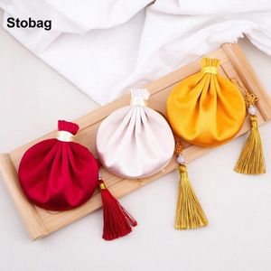 Gift Wrap StoBag 20pcs Wholesale Color Hanging Bag Cotton Sachet Drawstring Package Storage Pocket Reusable Pouch Portable Decoration