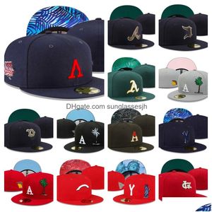 Ball Caps Fitted Hats Unisex Snapbacks Adjustable Baseball All Team Logo Letter Flat Outdoor Sports Embroidery Casquette Closed Bean Dhx8F