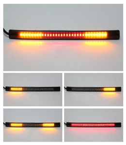 Neue Motorrad -Lichtstangenstreifen -Brems -Stopp -Blinker -Nummernschild -Licht integriert 3528 SMD 48 LED Rot Bernstein Color2664099