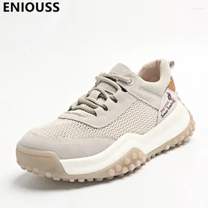 Casual Shoes ENIOUSS Plus Size 35-43 Mesh Breathable Summer Women Flat High Quality Lace-up Ankle Sneakers For Female