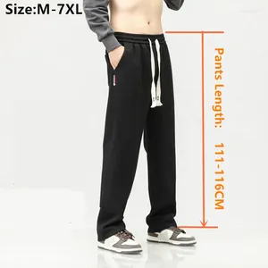 Men's Pants 111CM 116CM Long Tall Men Sports Straight Stretched Overalong Plus Size 7XL 6XL Lengthen Boys Sweatpants Male Trousers