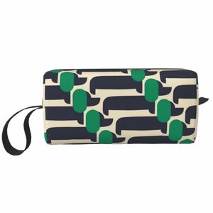 süße druck grüne hunde show patten tobe totzagler bag Orla Kiely Kosmetische Make -up -Veranstalter Schönheitsprayer Taschen Dopp Kit Hülle Y8NF#