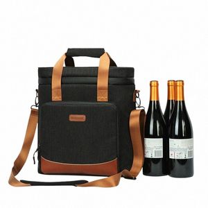 Denuoniss Neues 2020 Weinkühlbeutel 100% Lecksicheres Picknickkühler -Tasche Vintage Leder Kühlschrank Tragbarer Thermal P2TC#