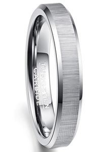 Anello di tungsteno largo 6 mm e 23 mm di spessore il bordo di lassa a colore platino Platinum placcato MEN039s gioielli USA Dimensione 712 MERCI IN STOCK77906121801329