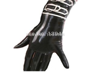 new Rushed exotic Costume Sexy Women Latex Gloves Fetish 100 Handmade Short With Buckles 2010223638317