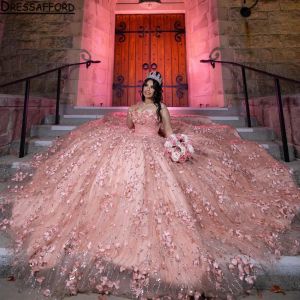 New Sweetheart Neck Sweet 16 Quinceanera Dress 2024 Sparkly Lace Appliques Sequins Princess Ball Gown Vestidos De 15 Anos