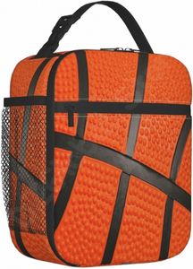 Sport Ball Basketball Lunch Box Portable izolowana torba na lunch mini chłodnica z powrotem do szkoły zestaw do posiłków termicznych dla dziewcząt chłopcy p3ir#