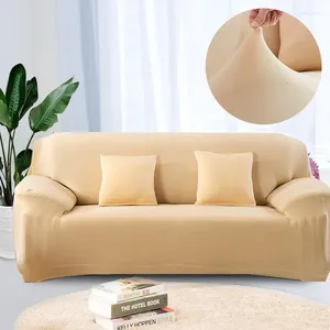 Tampas de cadeira capa de sofá de seda para sala de estar 1/2/3/4 do lugar Solid Summer 2024 Spandex