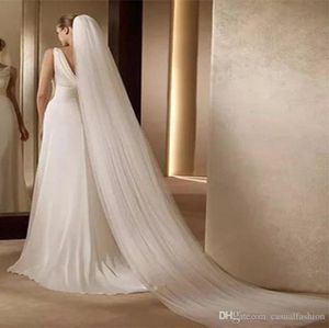 Acessórios para noivas de casamento de marfim branco Véu de noiva de 3m de comprimento Véu de casamento Tulle Catedral Length Wedding Bridal Véils com Comb7227564