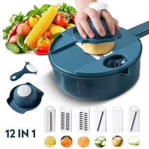 Cutter vegetale per insalata multifunzionale utensili per canottoni manuale di carota shredder cucina cucina utensili vegetali 240415