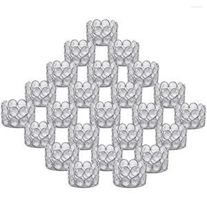 Titulares de velas Crystal Decorative Tealight de 24 para a mesa de jantar Centerpieces Presentes de Natal ano