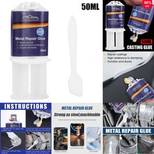 2024 50 ml Metall Reparaturpaste Set Langlebiger Magie Schweißklebergusskleber Eisenbindung kalte Schweißschweißmetall Reparaturkleber Klebstoff Mittel