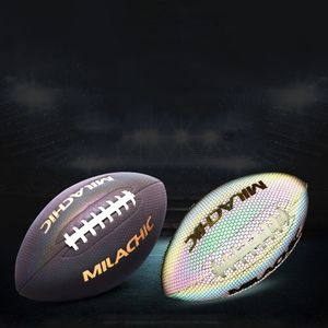 Size 9 6 3 American Football Rugby Ball Footbll Competition Training Practice Rugby Ball Team Sports Reflective Rugby Football 240408