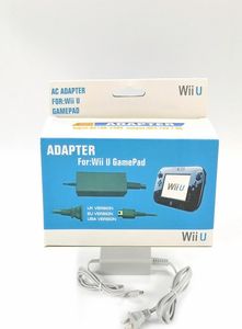 Com o adaptador de energia CA de pacote de pacote de caixa carregador de parede para Wii U Controlador Gamepad Adaptadores EUA UE Plug3374895