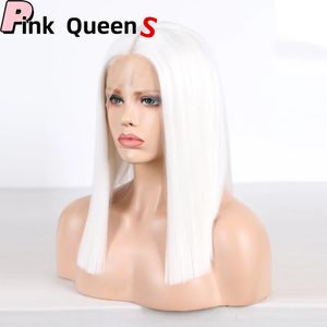 Top Hand kn otted synthetic 13X4 lace front wig high temperature hair chemical fiber front lace hairpiece headcover bob wigs glueless wig short