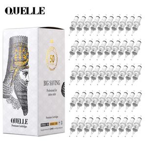 QUELLE 50PCS Disposable Sterile Tattoo Needles RLRLT 030MM Revolution Cartridge For Tattoos Machines Makeup Body Art 240408