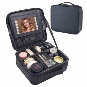 female Makeup Case Profial Box New Estuche Para Maquillaje Portable Women's Cosmetic Bag For Travel Makeup Organizer Bag C0HJ#