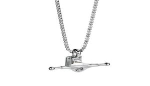 Collane a pendente Hip Hop rocciosa in oro in argento in acciaio inossidabile Skateboard Pendants per uomo Rapper Gioielli Drop7119604