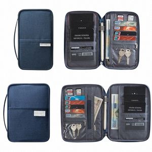 Porta del passaporto impermeabile per viaggi da viaggio Big Credit Card Wallets Organizzatore Viaggio Accorie Document Bag Cardholder C3CH#
