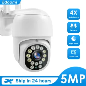 Sistema 5MP IP WiFi 1080p PTZ CCTV Protezione Sicurezza Protezione Outdoor Tracciamento automatico 4X Digital Zoom Mini Surveillance Camera Night Versione