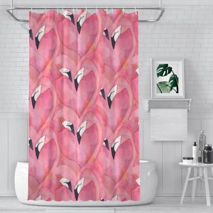 Tende per doccia acquerello flamingo rosa boho tessuto impermeabile decorazioni per bagno creativo con ganci accessori per la casa