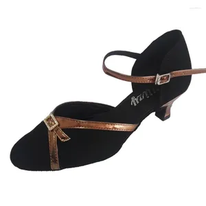 Dance Shoes Customized Heel Women's Girl Closed Toe Ballroom Social Party Modern Latin Salsa Single Strap Shoe