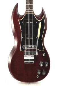 カスタムエレクトリックギターダークレッドワンピースマホガニーボディハンバーピックアップワックスポット品質ギター3296562