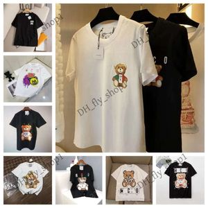 T-shirt da donna designer Magni da donna marchi di lusso fumetto estivo orsacchiotto Moschinno top per il tempo libero da esterno