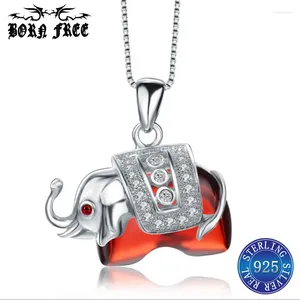 Pendant Necklaces 925 Sterling Silver Locket Simple Pendants For Women Animal Elephant Opal Choker Pendentif Jewelry Joyas Colgante 2024