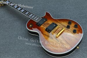 Kable Hot One Piece Seck Lp Niestandardowa gitara elektryczna z długą historią Złoty Maple Wood Gold Hardware Mahogany Wood Darmowa wysyłka