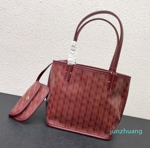 2024 Casual Women's Handbag Women's Shopping Canvas Leather Trim och hanterar handväska