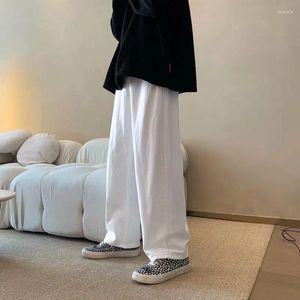 Męskie dżinsy 2024 Koreańskie swobodne długie spodnie Mężczyzna proste luźne solidne dżinsowe szerokie nogi kolorowe spodnie P134