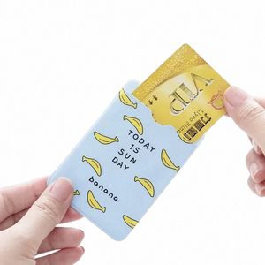 2pcs Portable Busin Credit Card Holder ID Card Holders Case Pouch PVC Carto Cute Travel Card Holder Cover Wallet Men Women 35kW#