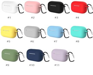 Silicone Case For AirPods Pro Luxury Soft TPU Cover for Apple Wireless Bluetooth Earphone with Hook8342516